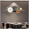 Etlegor Large Wall Clocks for Living Room Decor, Modern Silent Wall Clock with Pendulum Metal Wall Art 3D Silent Clock Wall Decor for Bedroom Office Home Kitchen Decoration(Without Lights,55x110cm)