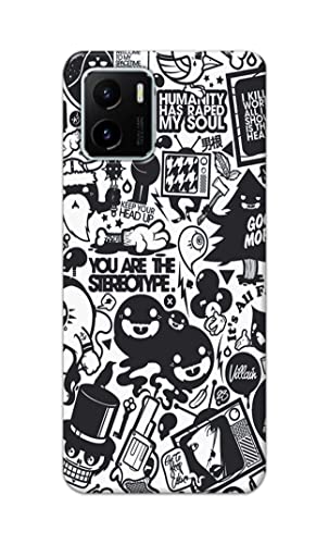 Image of Printed Hard Back Cover Case for Vivo Y15S | Vivo Y15C | Vivo Y15A Back Cover (Mixed Cartoon) -702