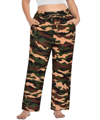 RITERA Plus Size Pants for Women Soft Joggers Sweatpants Casual Loose Comfy Lounge Pajama Drawstring Pant with Pockets XL-5XL