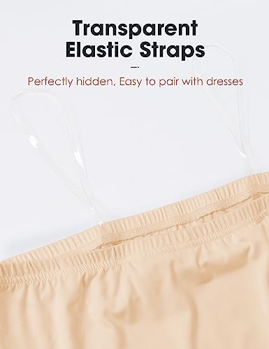 MANCYFIT Women's Full Slips Dress Tube Top Strapless Slips for Under Dresses Invisible Straps3