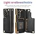 XIMAND for Samsung Galaxy Z Fold 7 Wallet Case with S-Pen Holder and Credit Card Holder, Built-in Front Screen Flim Protector,Luxurious Leather Magnetic Clasp Kickstand.(Black)