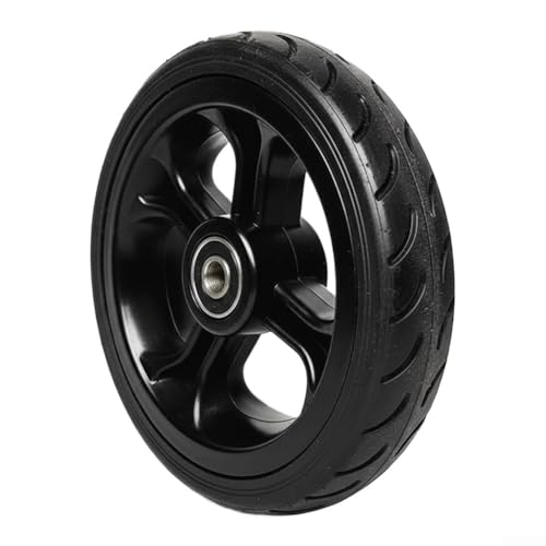 Conjunto de rueda de carrito de scooter de 5 pulgadas con neumáticos sólidos de 5 x 2 y 5 x 1 5, compatible con scooters eléctricos, carros de empuje y vehículos de reparto