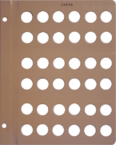Dansco Blank Coin Storage Album Page for Small Cents