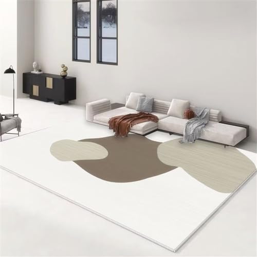 Tapis gris abstrait 140x200cm géométrique antidérapant chambre