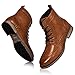 Metrocharm MC309 Men's Lace Up Wing Tip Dress Casual Fashion Oxford Boot (12, Tan)