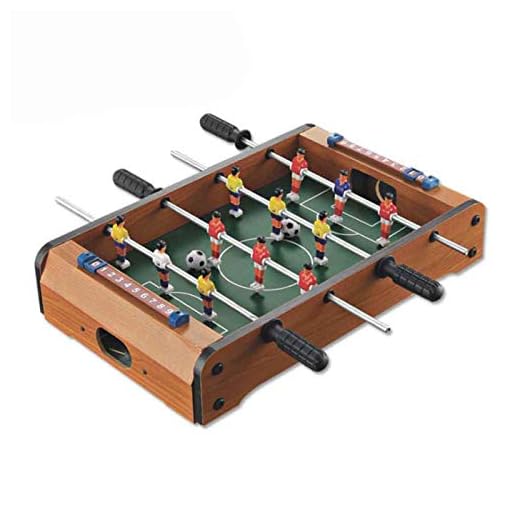 14" Foosball Table, Wooden Soccer Game Tabletop, Mini Indoor Table Soccer Set for Game Rooms, Parties, Family Night