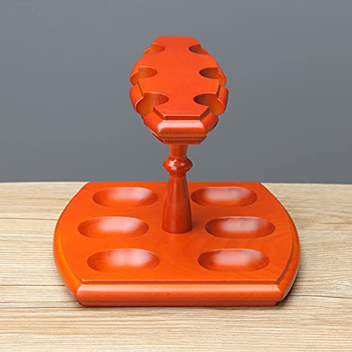 Soporte de madera para pipas y expositor de mesa multifunción con capacidad para 6 pipas 3