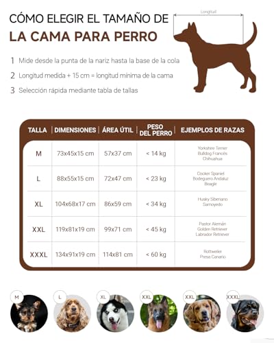 Miniatura 6 de KSIIA Cama Ortopédica Perro Grandes, Funda Extraíble y Lavable, 88x55x15cm