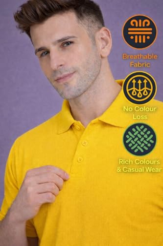 Image of Men Regular fit Polo Neck T Shirt||Casual Wear ||Half Sleeve Tshirt for Men