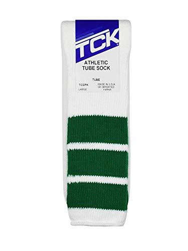 Image of TCK Retro Tube Socks with Stripes for Men & Women - 3 Stripe, 70's 80's Deadlift Socks