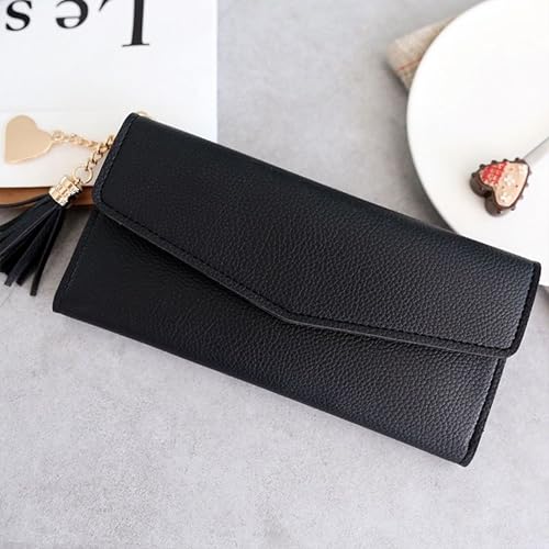Image of Kraptick Women's Wallet -Stylish and Compact Purse Clutch Wallet for Women, Stylish Card Coin Holder, Debit Card Holder, Money Organizer and Travel Wallet for Women with 13 Slots (Black)