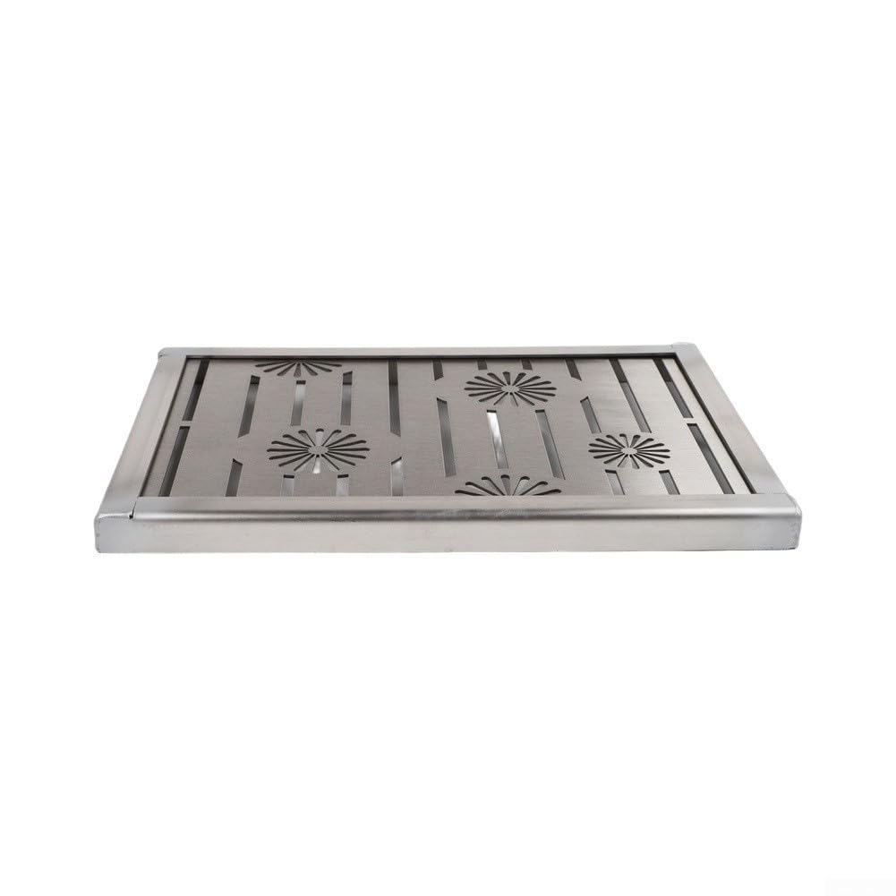 Grille de vidange à écoulement rapide en acier inoxydable avec cadre stable