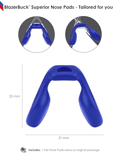 Image of BLAZERBUCK Replacement Nose Pads Piece for Oakley Actuator OO9250-Standard Fit | Low Bridge Fit