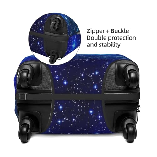 Blue Shining Stars Print Luggage Suitcase Covers Elastic Washable Luggage Protector Luggage Covers For Suitcase4
