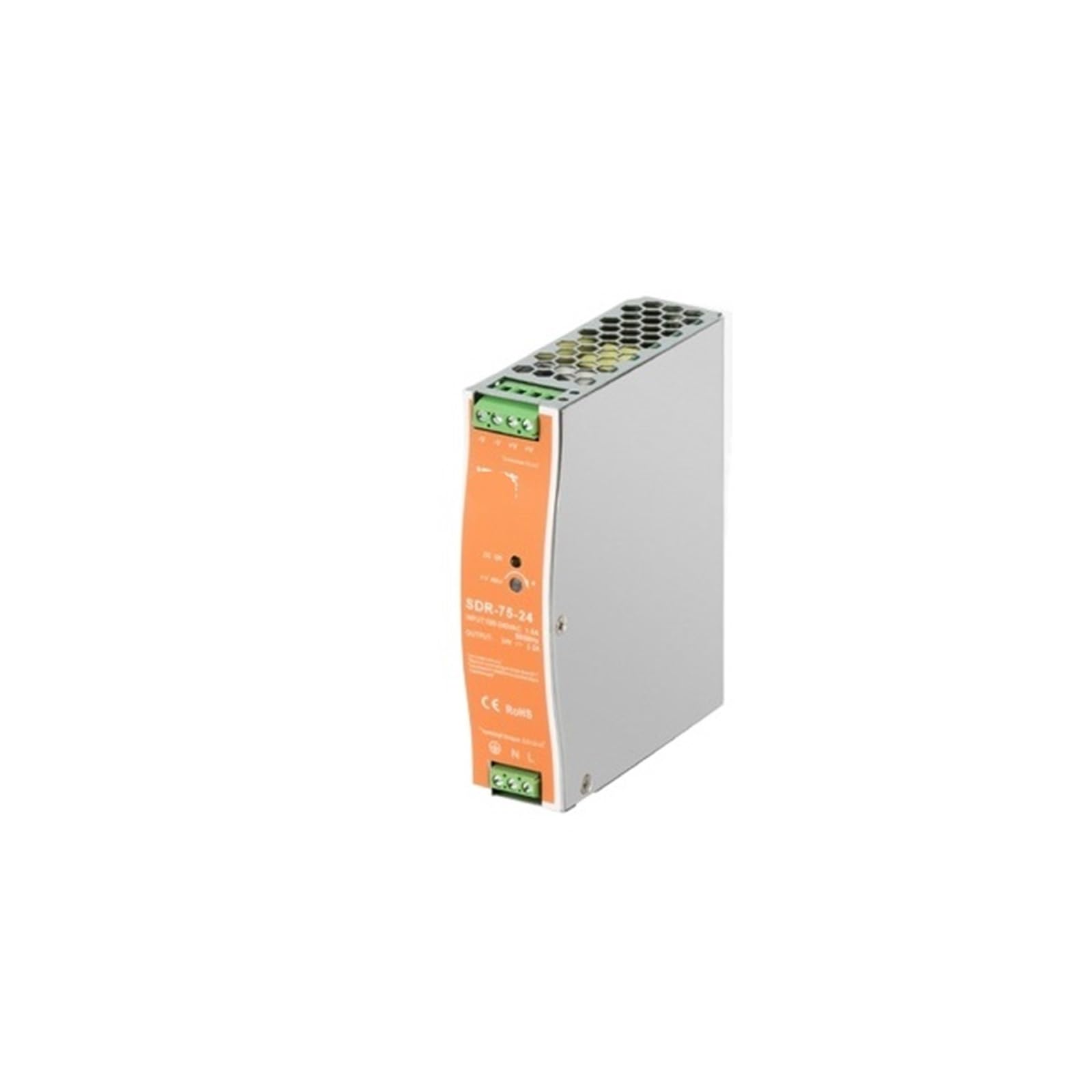 NVSFZGIYG SDR-75W/120W/240W Switching Power Supply 220V to 24V Rail Type 12v48v DC Voltage Regulated EDR Transformer(SDR-75W-12V 6.3A)