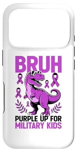 Military Child Month Dinosaur, Purple Up for Military Kids �X�}�z�P�[�X iPhone 17 Pro �p