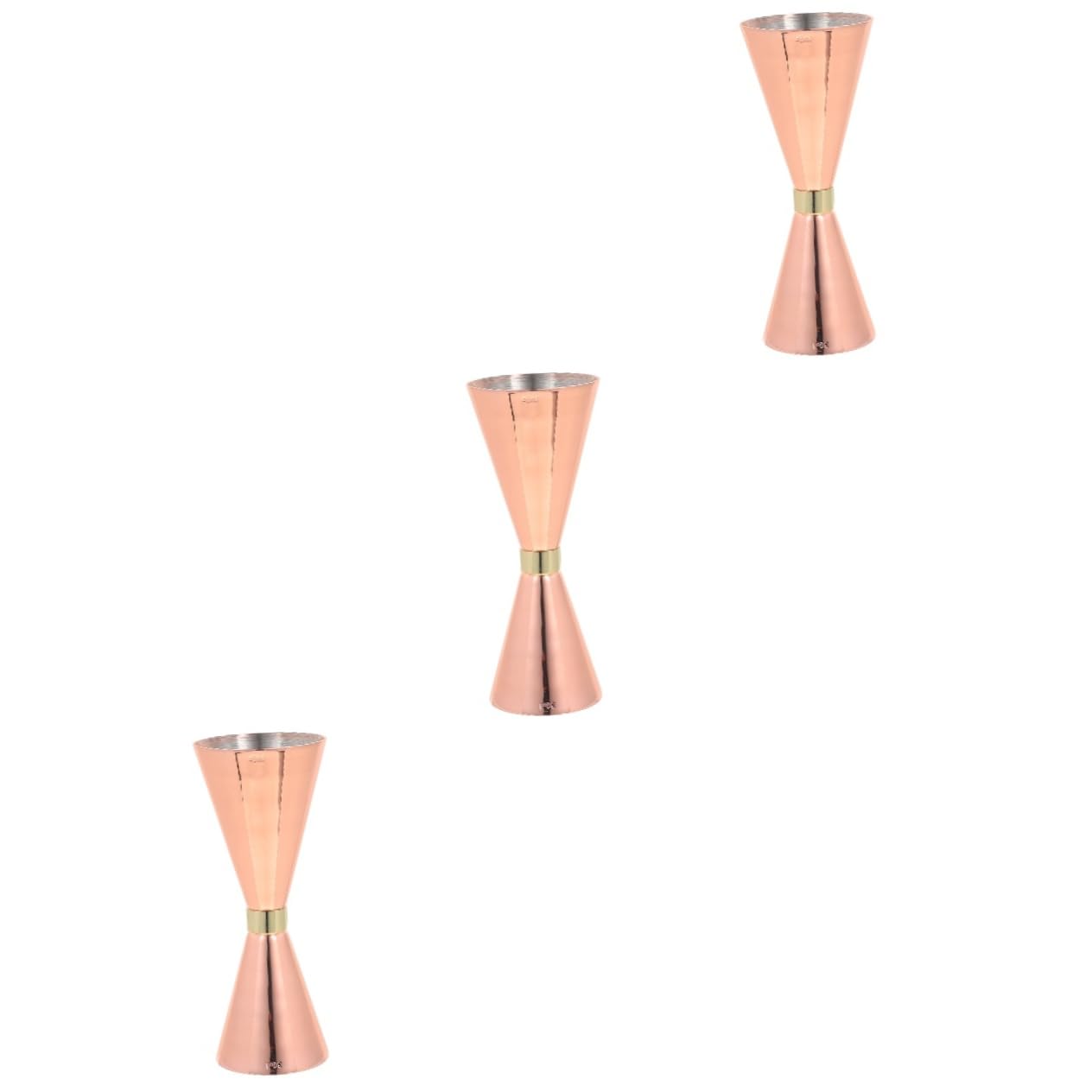 Cabilock Lot De 3 Doseurs À Cocktail En Acier Inoxydable Tasses De 1 Oz Tasses À Mesurer Pour Barman Double Tasse À Vin Pour Usage Domestique