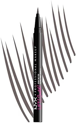 NYX PROFESSIONAL MAKEUP Lift & Snatch Eyebrow Tint Pen, Gray Black (black hair with neutral undertones)