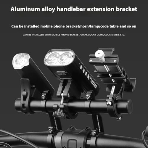 WUUOSSYUIS Liga de alumínio da bicicleta guiador extensor suporte estender bicicletas 200mm gps meta