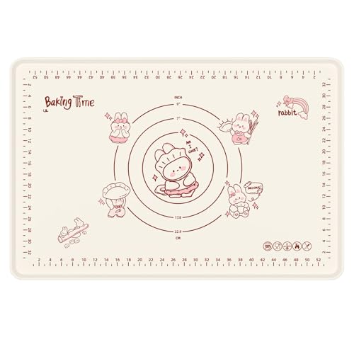 Sghtil Lámina de silicona para horno, alfombrilla para galletas, grosor 60 x 40 cm, para cocina, horno, pan, pasteles