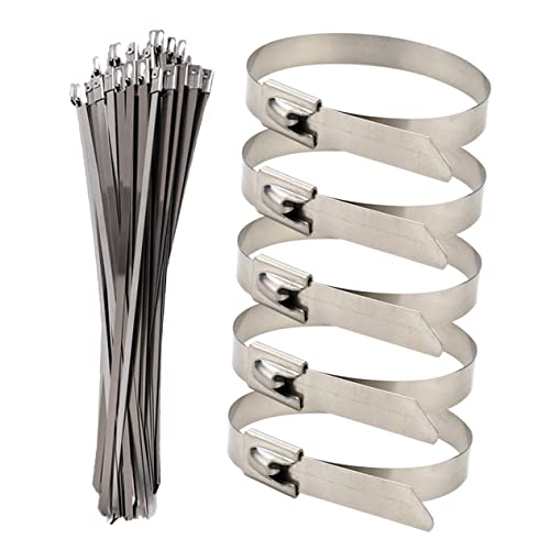 PRETYZOOM 30pièces Serre-câbles Acier Inoxydable Attaches Métalliques Verrouillables Organisateurs Pour Câbles Fils Et Cordons Souples Multi-usages Intérieur Et Extérieur