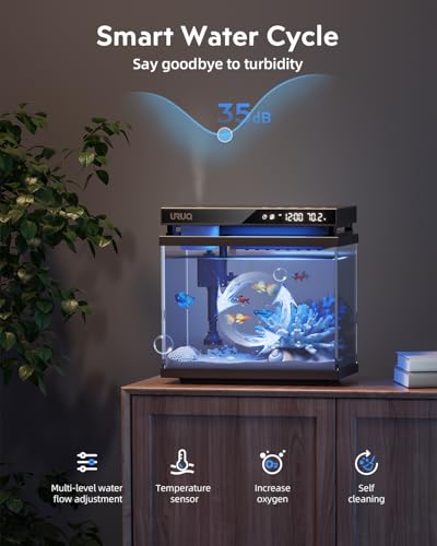 Image of URUQ Aquarium Replacement Water Pump 2.0: Aquarium Accessories Small Ultra Silent Water Pump, ONLY Compatible with 2 Gal URUQ Beta Fish Aquariums White (ASIN: B0G5NKY6X5, B0G8JGQCNW)