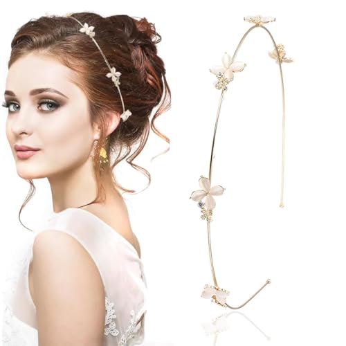 ZORVUJI Accessori per Capelli Oro Bambina Comunione Coroncina Fiori Filigrana Matrimonio Sposa Donna Cerimonia
