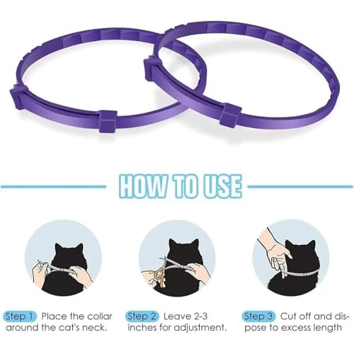 Collar cómodo para mascotas ajustable morado resistente al agua de 38 cm 7