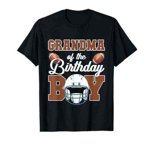 Grandma of Birthday Boy Football Party Family Couple T-Shirt