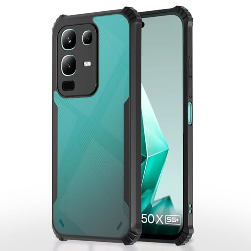 Image of AIBEX Crystal Clear Back Cover Case for Infinix Note 50x 5G| 360 Degree Protection | Shock Proof Design | Transparent Back