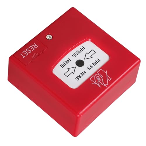 DIKACA Botón de Llamada de Emergencia Manual Reinicio para Sistema de Alarma contra Incendios, Interruptor de Alarma de Fuego para Uso Industrial y Seguridad en Instalaciones, Fácil