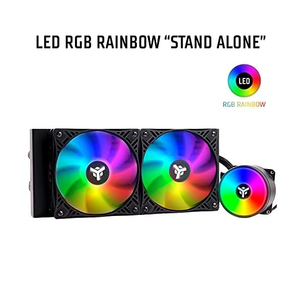 Itek refrigeración CPU líquida EVOLIQ 240 Rainbow – 240 mm, SKT Universal, PWM - Image 3