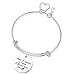JSstudio Dog Charm Bracelet - Paw Print Stainless Steel Ajustable Bracelet - When I Needed A Hand, I Found Your Paw - Pet Dog Owner Bangle for Teen Girls Dog Lovers