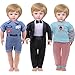 Fashion 16 Inch Boy Doll Clothes Casual Wear Plaid Jacket Pants Sportswear Outfits with Tuxedo Suits for 16