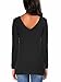 CPOKRTWSO Women's Casual Long Sleeve T-Shirt Blouse Criss Cross V-Neck Tees Tops Black S