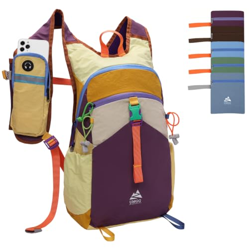 UtiaMiaoGonGo 15L Small Hiking Backpack Travel Daypack Colorful Lightweight Packable Foldable Casual Backpack for Women Men