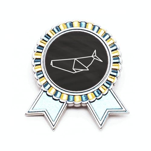 Broche requin géométrique Origa en métal sculpté aux finitions soignées