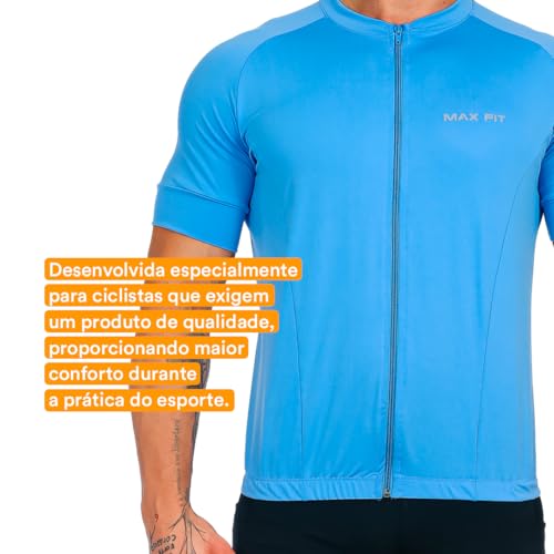 Camisa de ciclismo masculina Roupa Ciclismo de manga Curta zíper com bolsos (BR, Alfa, XG, Regular,