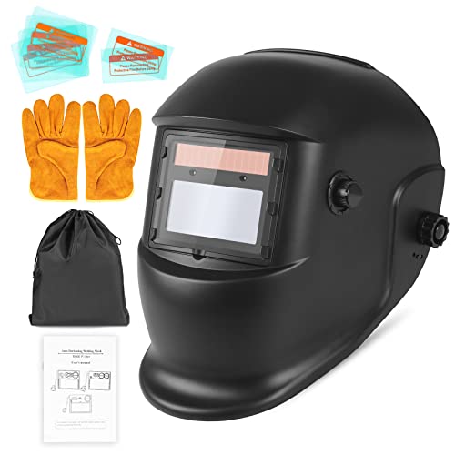 NDUUN Welding True Color Helmet Auto Darkening Hood with Adjustable Shade Range 4/9-13 for TIG MIG ARC Welder Mask