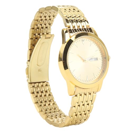 Opiniones y reviews de Reloj Marc Jacob , tabla con los diez mejores. 42 Reloj de Vestir Clásico y Elegante de Acero Inoxidable y Cuarzo, con Pantalla de Calendario Dual Resistente Al Agua para Hombres (gold)