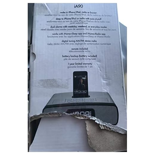 iHome iA90 Speaker Dual Alarm Clock Radio Charger for iPhone / iPod - Mint Cond