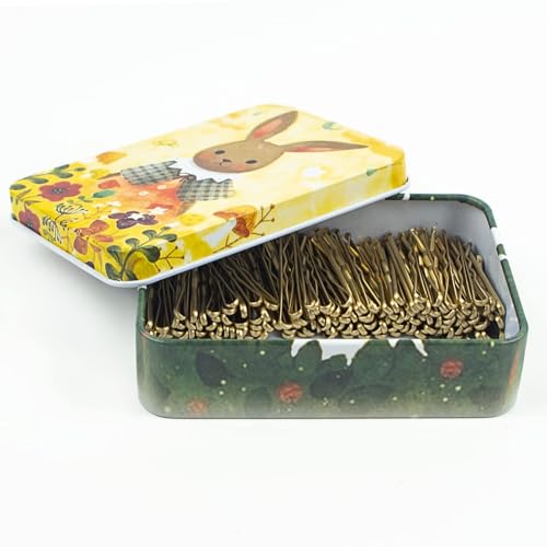 Accesorios, Sports Mini Bobby Pins rubio con bonita funda, 200 CT 1.38 pulgadas pequeños para moños, horquillas de pelo doradas de primera calidad para niños, niñas y mujeres,...