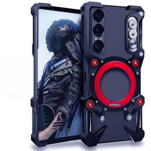 Xperia 10 VII �Ή� �p ���^���o���p�[ ��p ���M MagSafe�Ή� �����O360°��]�X�^���h �c�����Ή� �����Y�ی�v���[�g�t�� �ϏՌ� ���h�~ �}�O�l�b�g�� �G�N�X�y���A 10 VII ���� �P�[�X �����O�X�^���h�@�\ �A���~������ 