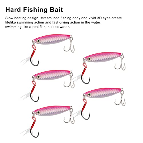 Iscas de pesca com jig, iscas artificiais realistas de pesca com cores brilhantes 15g para rio para