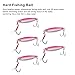 OUKENS 5Pcs Fishing Lures, 15g Metal Vib Hard Jigging Fishing Baits, Artificial Hard Lure with Sequin Laser Feather Hook for Freshwater Saltwater(Pink)