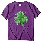 BEIJIXING Weihnachtsbluse Dreiteilige Outfits Herbst Sweatshirts für Frauen Damen Loose Fit Tshirt Ebay Damen Blusen Tunika-Shirt (Lila,L)