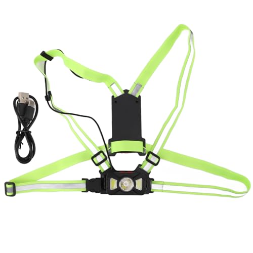 QANYEGN Night Running Chest Lights, Rechargeable Running Chest Light, Dual Light Sources IP55 Water Proof Cycling Sports Lighting for Walking Jogging Camping Hiking