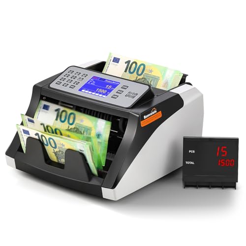Bonvoisin Geldzählmaschine, Banknotenzähler Geldzähler, Wertzählung für Sortierte Banknoten mit...