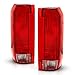 AmeriLite Red Replacement Tail Light Assembly Set for Ford Bronco / F150 F250 F350 Styleside Pickup - Driver and Passenger Side