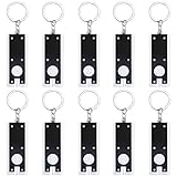 Uniclife Mini Keychain Flashlight,10 Pack Portable Ultra bright Little LED Light with Key Ring, Black